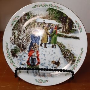 Vintage Royal Doulton Plate Family Christmas "Going to Church"